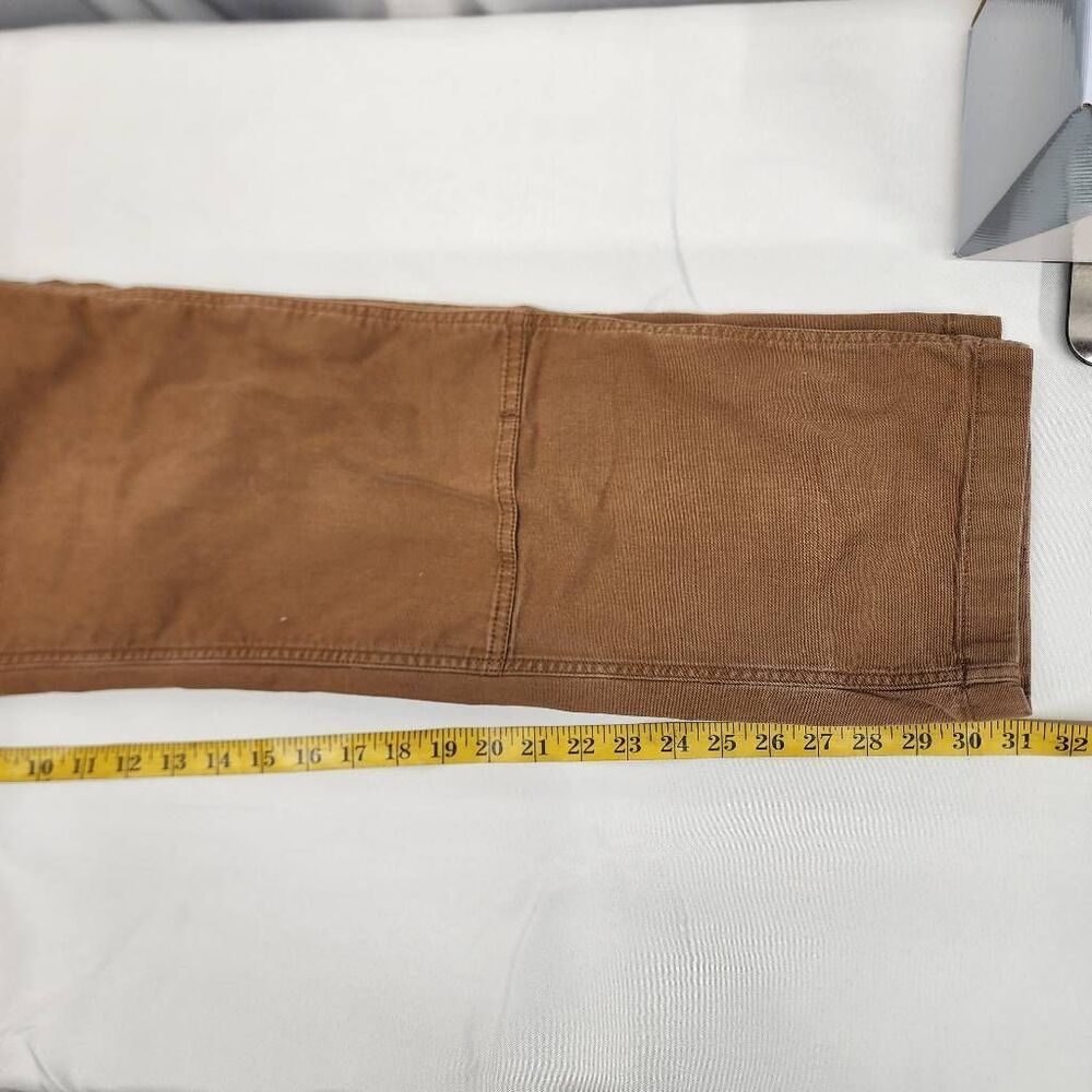 Carhartt Women's Loose Fit Brown Duck Canvas Bib Overalls S Tall Work Utility - Picture 6 of 7